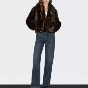 Shearling Leather Cropped Jacket